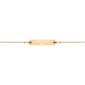 Engraved Bar Chain Bracelet