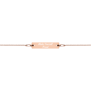 Engraved Bar Chain Bracelet